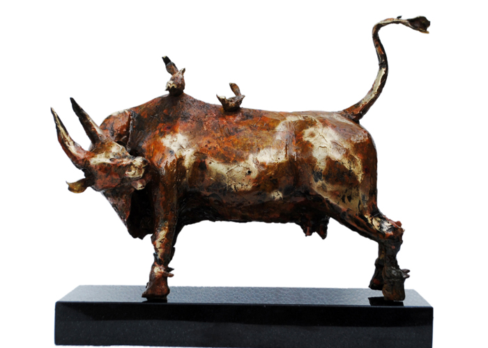 EL30 
Bull with Birds – I 
Bronze on Granite 
18 x 7 x 16 inches 
Available